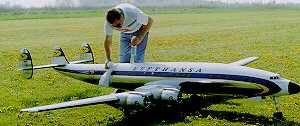 Man Working on Aircraft Replica