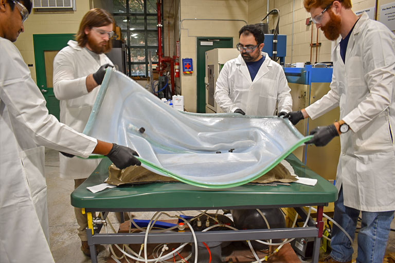 FCMF Researchers Working on Snow Sled Mold